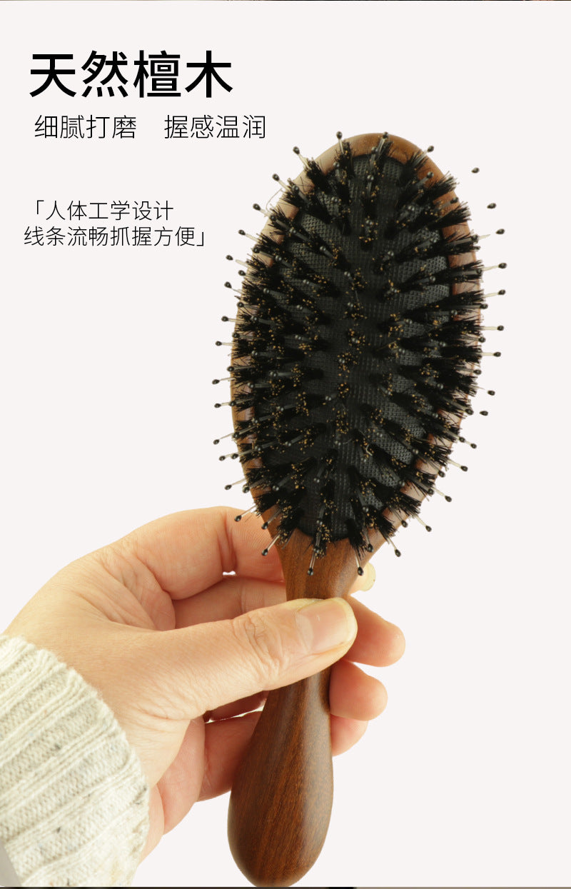 Hairbrush with Black Boar Bristles