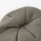 Knit Beanie Cap with Brim