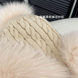 Faux Fur Pom-Pom Winter Hat