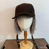Black Cap with Faux Fur Trim