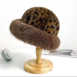 Faux Leopard Fur Hat