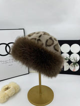 Faux Leopard Fur Hat