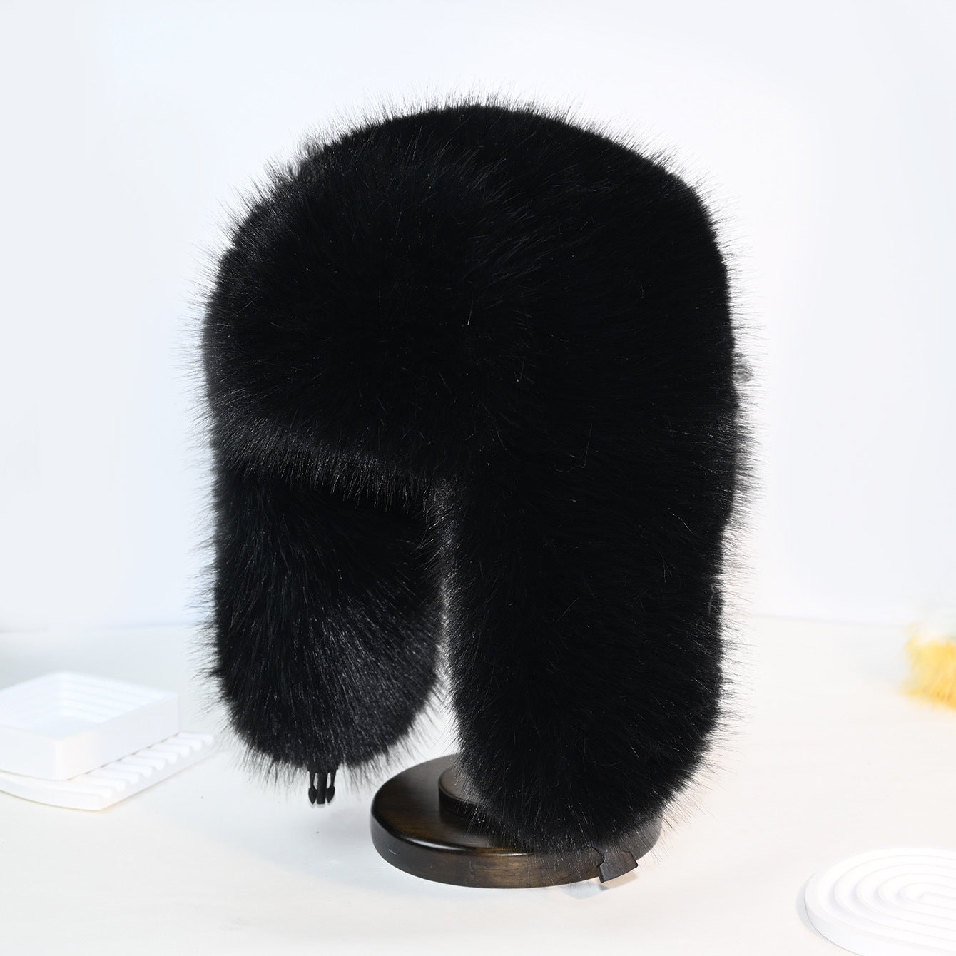 Red Fur Hat with Ear Flaps