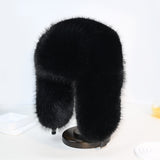 Red Fur Hat with Ear Flaps