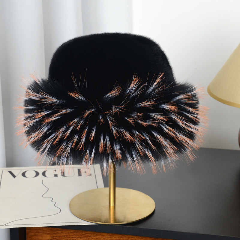 Hat with Faux Fur Trim