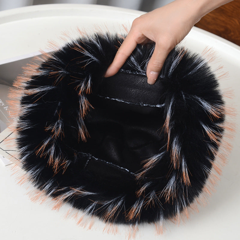 Hat with Faux Fur Trim