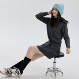 Embroidered Pom-Pom Beanie with Design