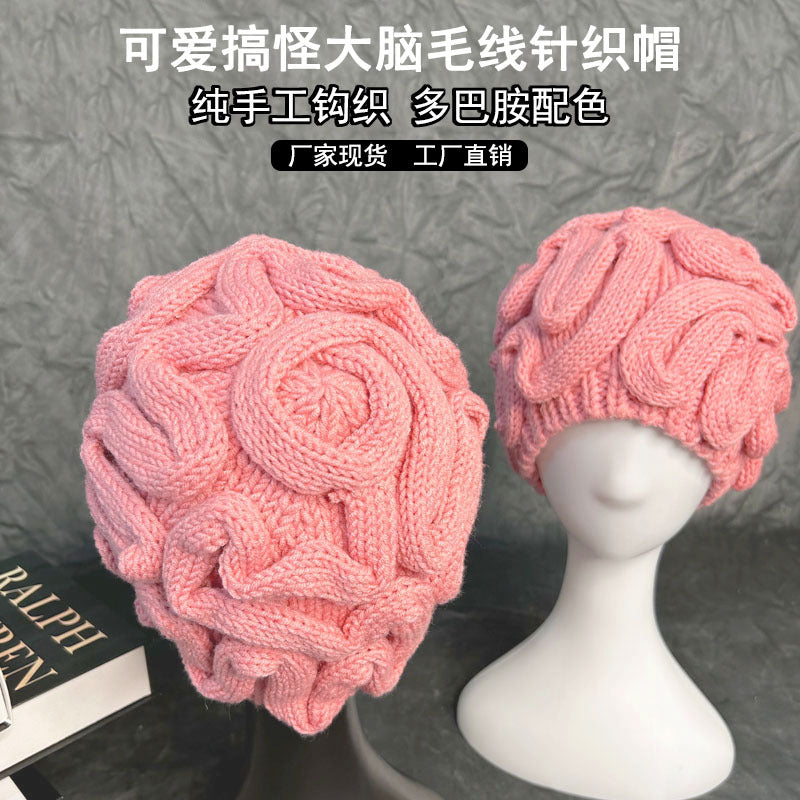 Cute Pink Knitted Hat