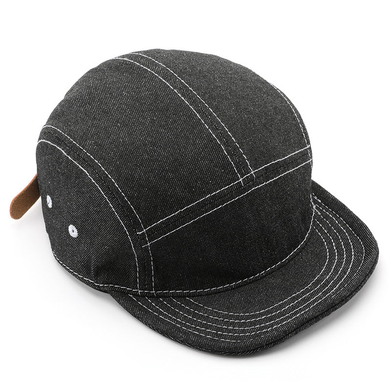 Denim Baseball Cap with  Stitching