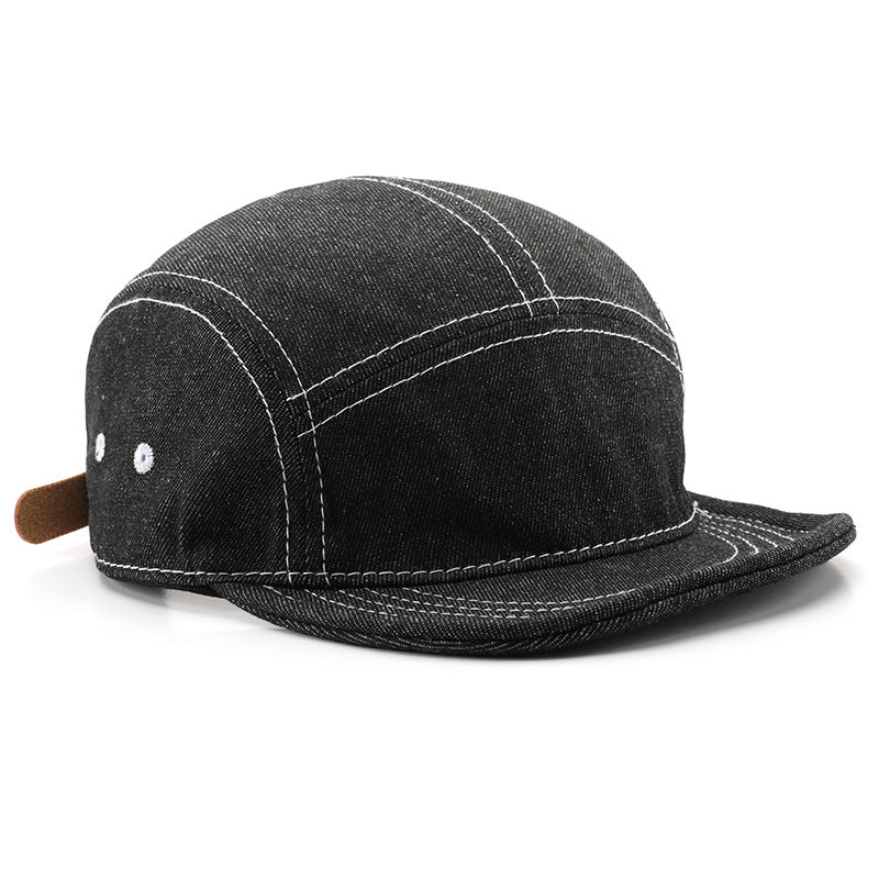 Denim Baseball Cap with  Stitching