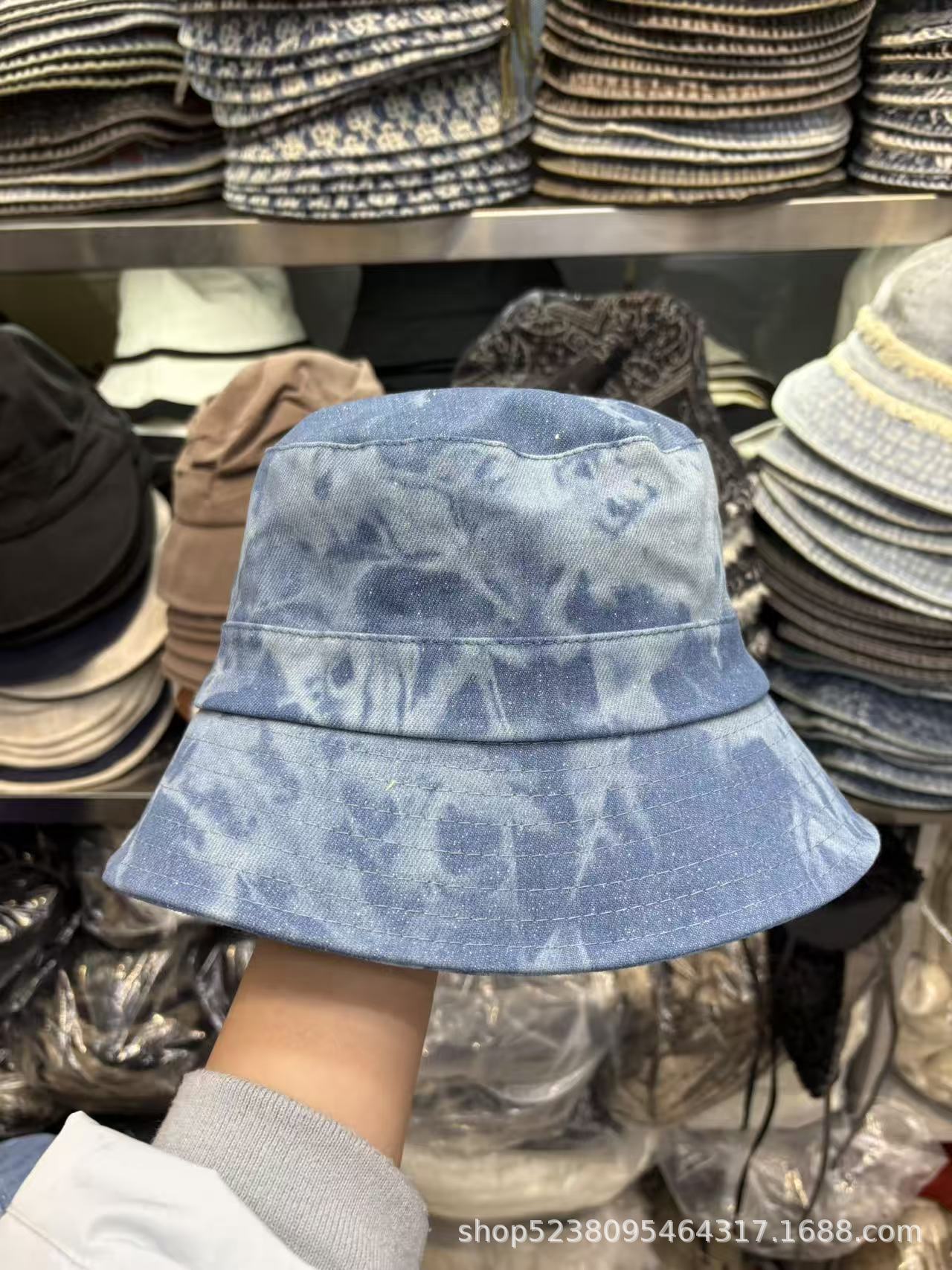 Tie-Dye Denim Bucket Hat