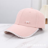 Baseball Cap with Pearl Embellishments