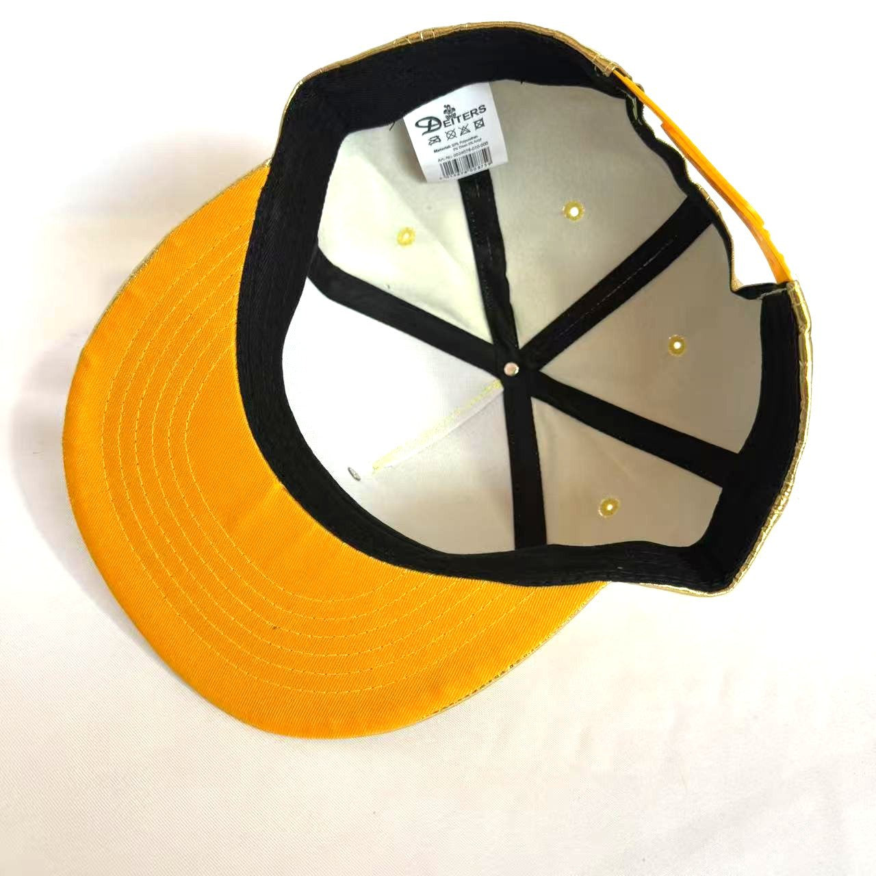 Snake-Print Cap with Embellishment