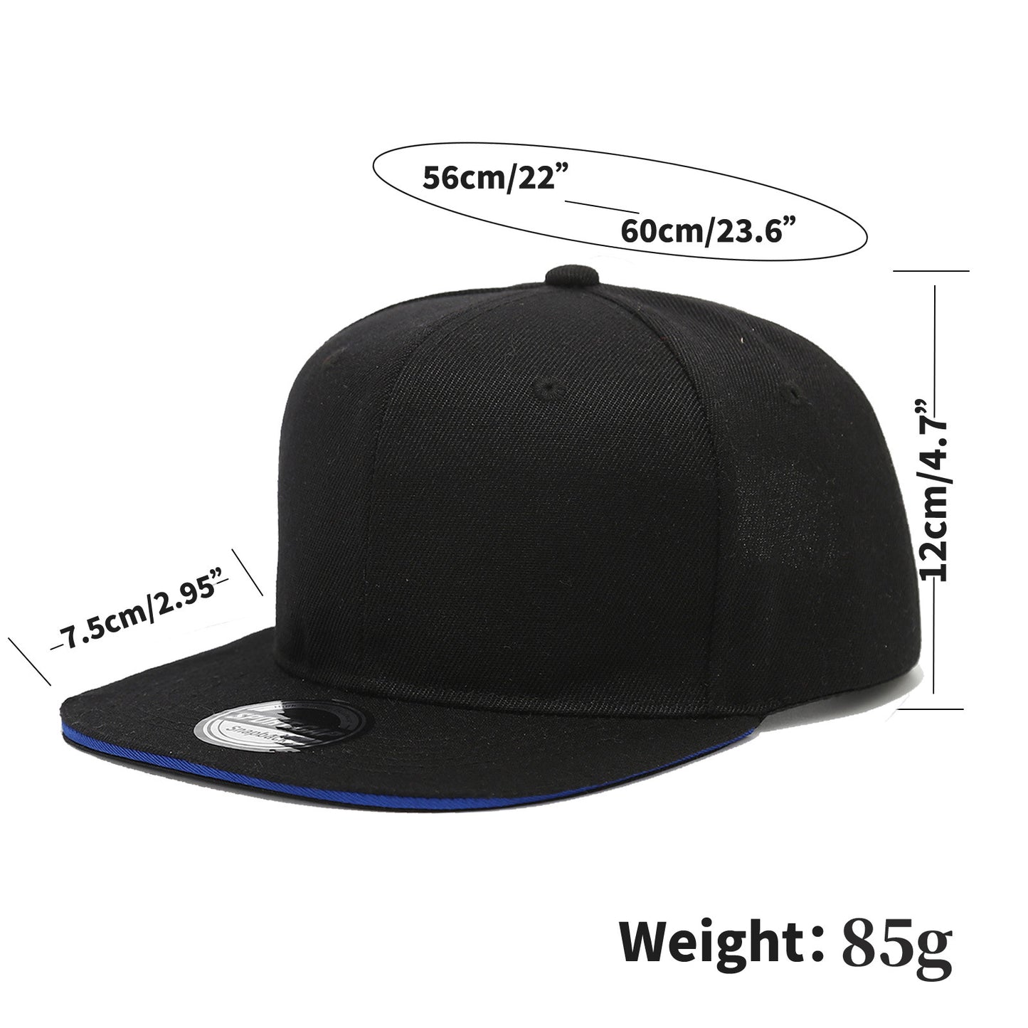 Snapback Cap with Accented Brim