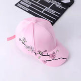 Baseball Cap with Floral Embroidery
