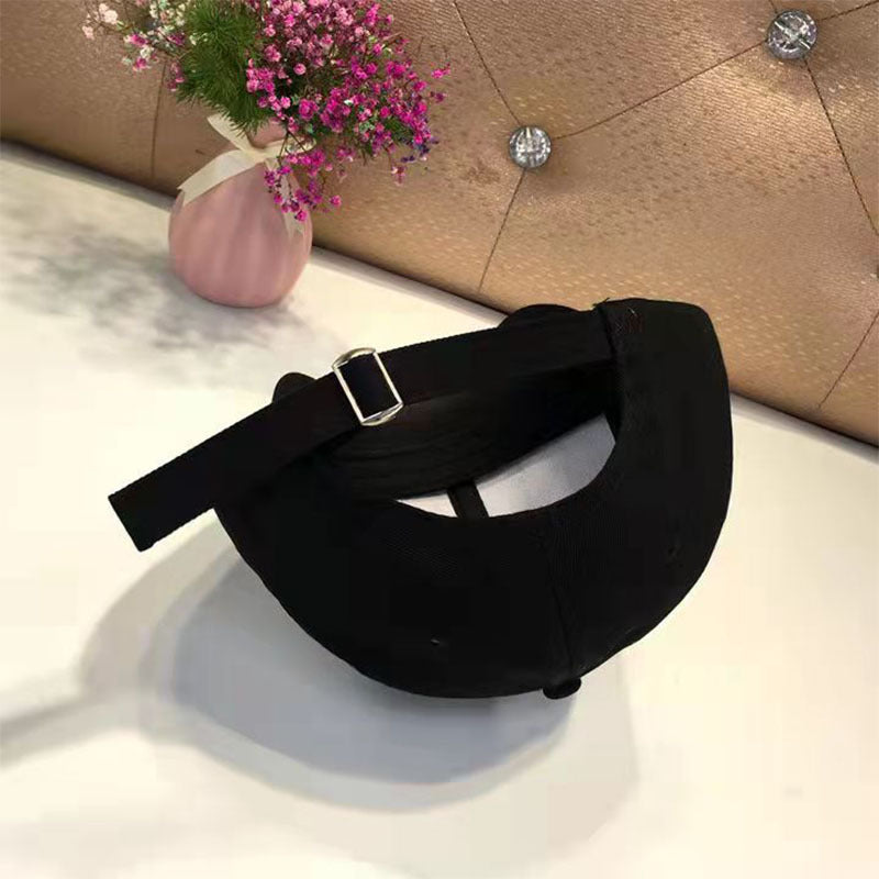 Baseball Cap with Floral Embroidery