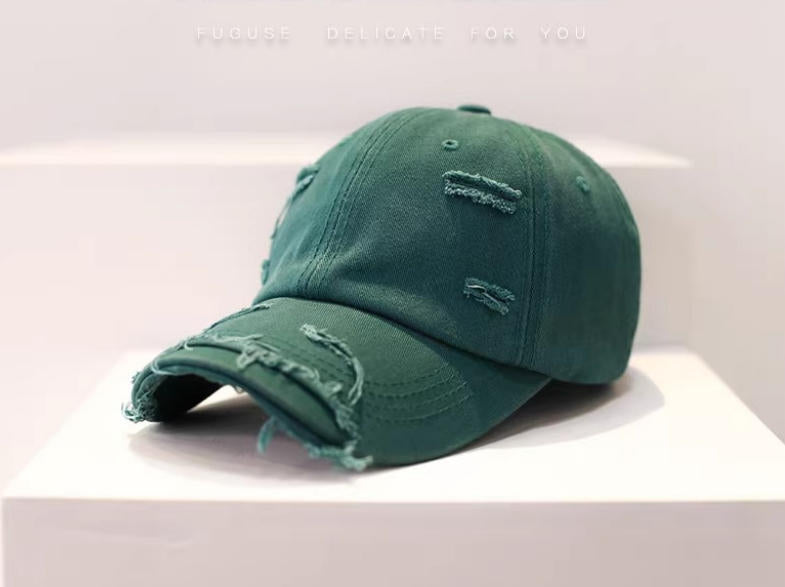 Distressed Ripped Baseball Cap