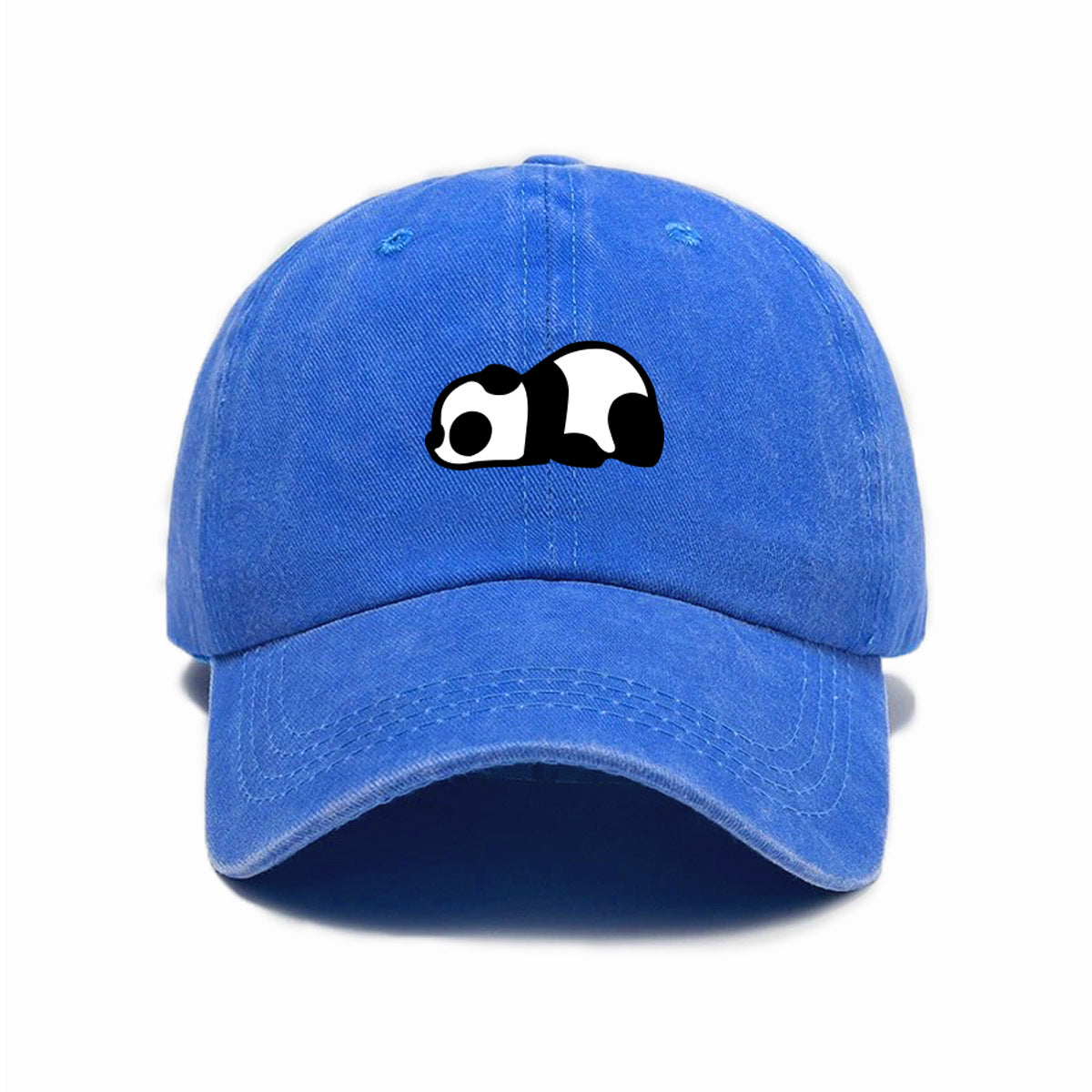 Beige Panda Print Casual Baseball Cap
