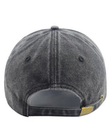 Classic Slogan Washed Black Baseball Cap