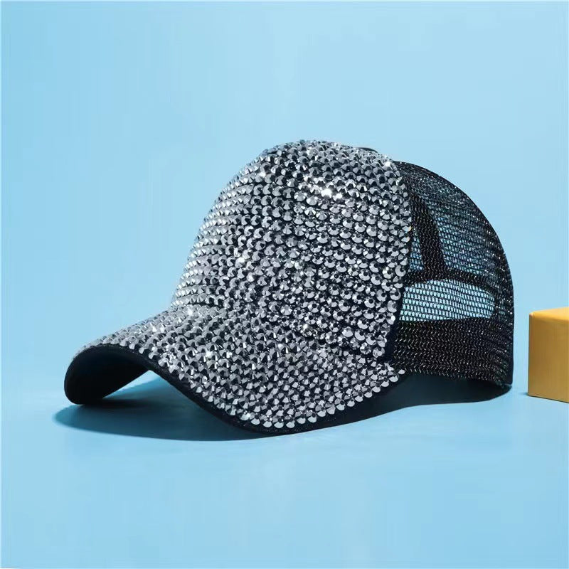 Full Rhinestone Mesh Trucker Cap