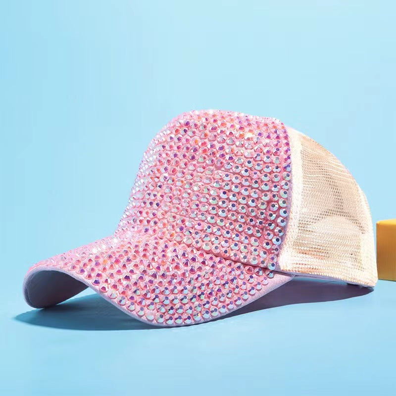 Full Rhinestone Mesh Trucker Cap
