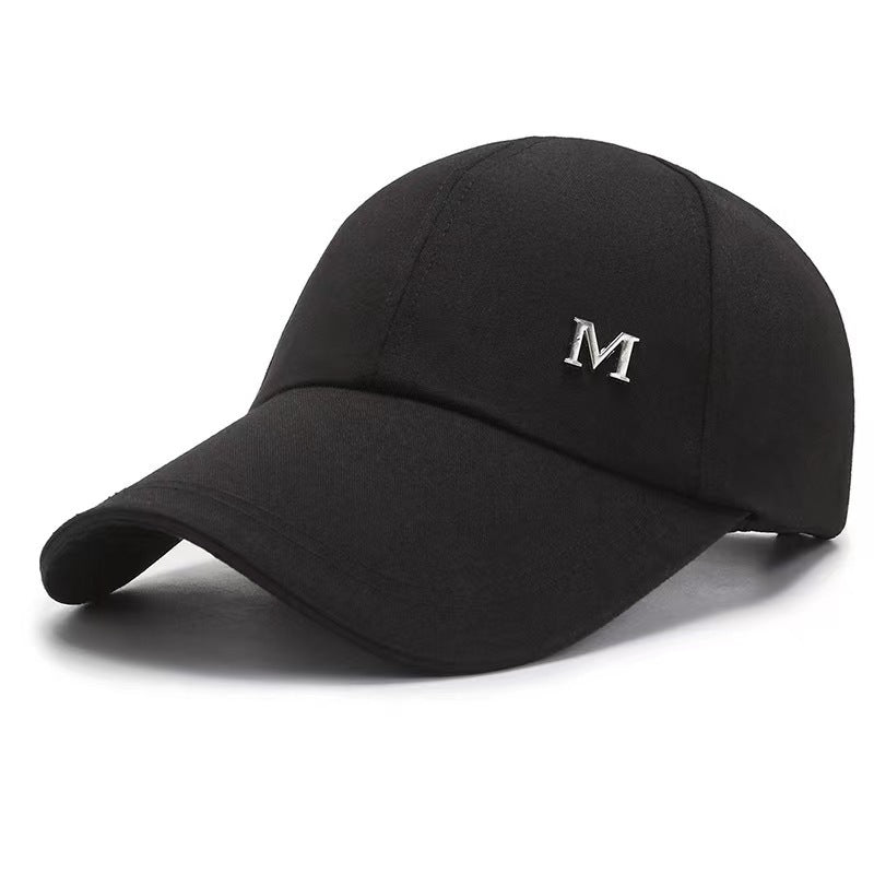 Classic Beige Minimalist Long-Brim Cap