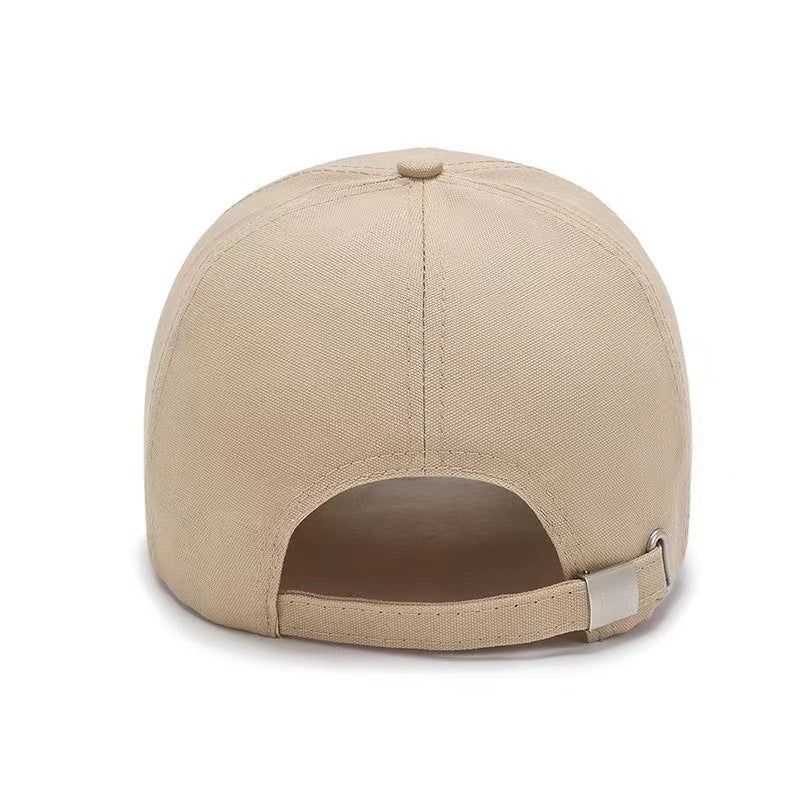 Classic Beige Minimalist Long-Brim Cap