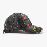 Distressed Streetwear Denim Baseball Cap