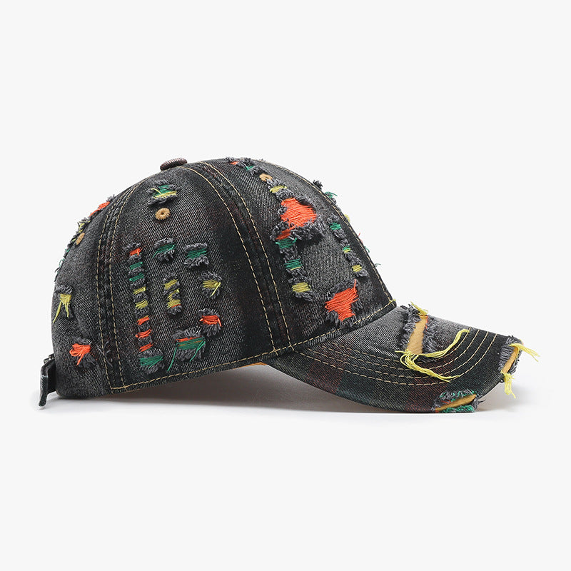 Distressed Streetwear Denim Baseball Cap