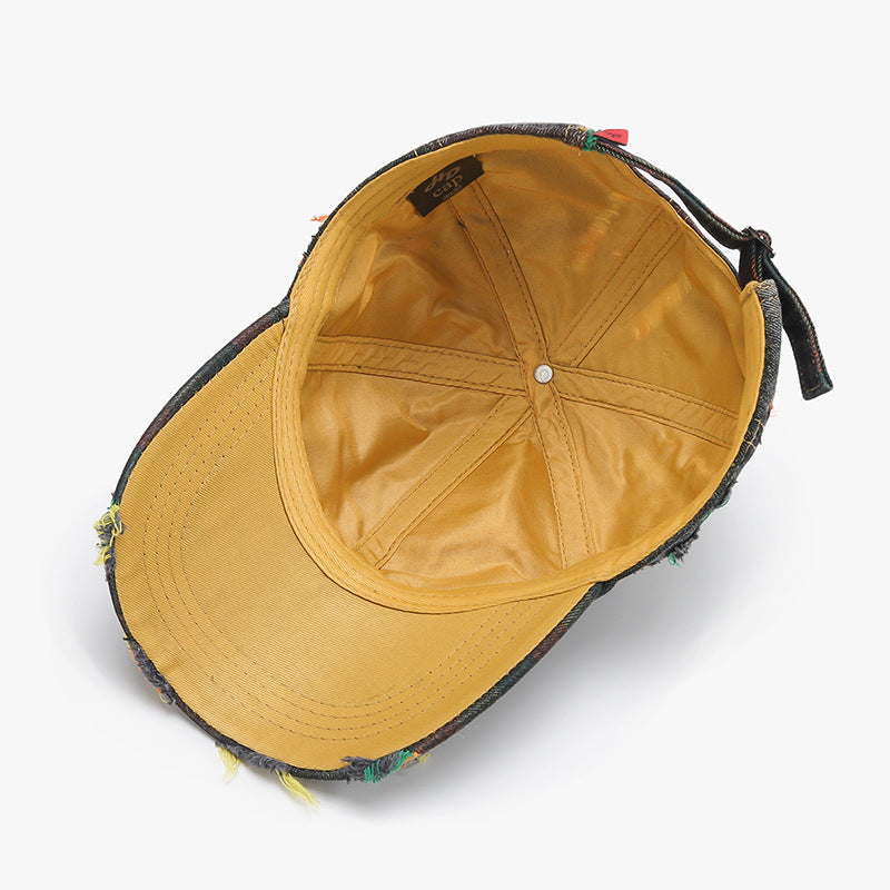 Distressed Streetwear Denim Baseball Cap