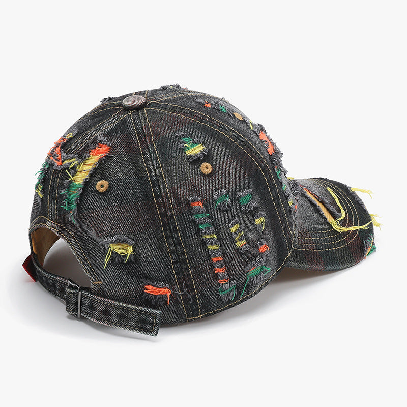 Distressed Streetwear Denim Baseball Cap