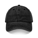 Vintage Washed Black Denim Baseball Cap