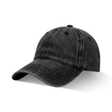 Vintage Washed Black Denim Baseball Cap