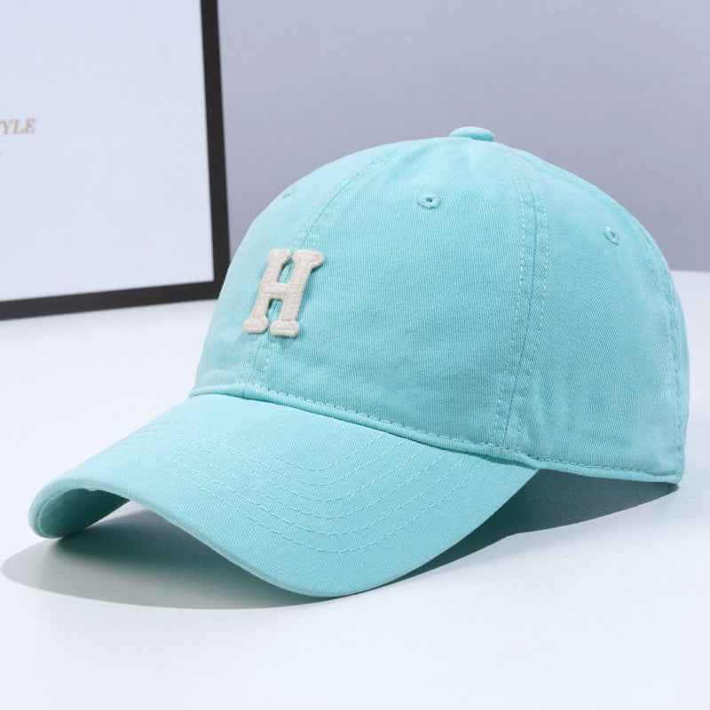 Pastel Mint Embroidered 'H' Baseball Cap