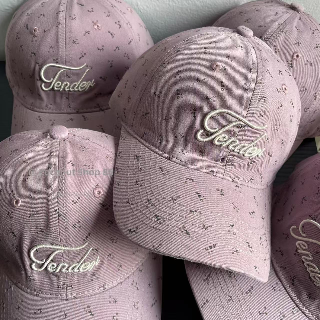 Floral Embroidered 'Tender' Baseball Cap