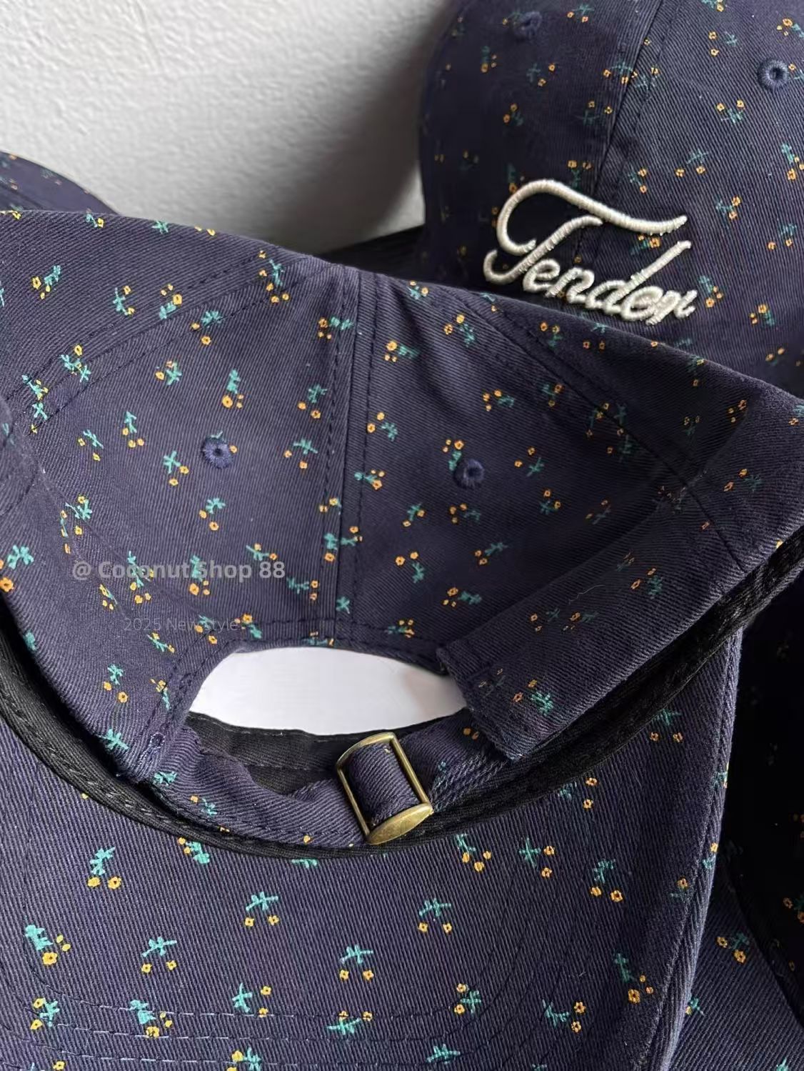 Floral Embroidered 'Tender' Baseball Cap