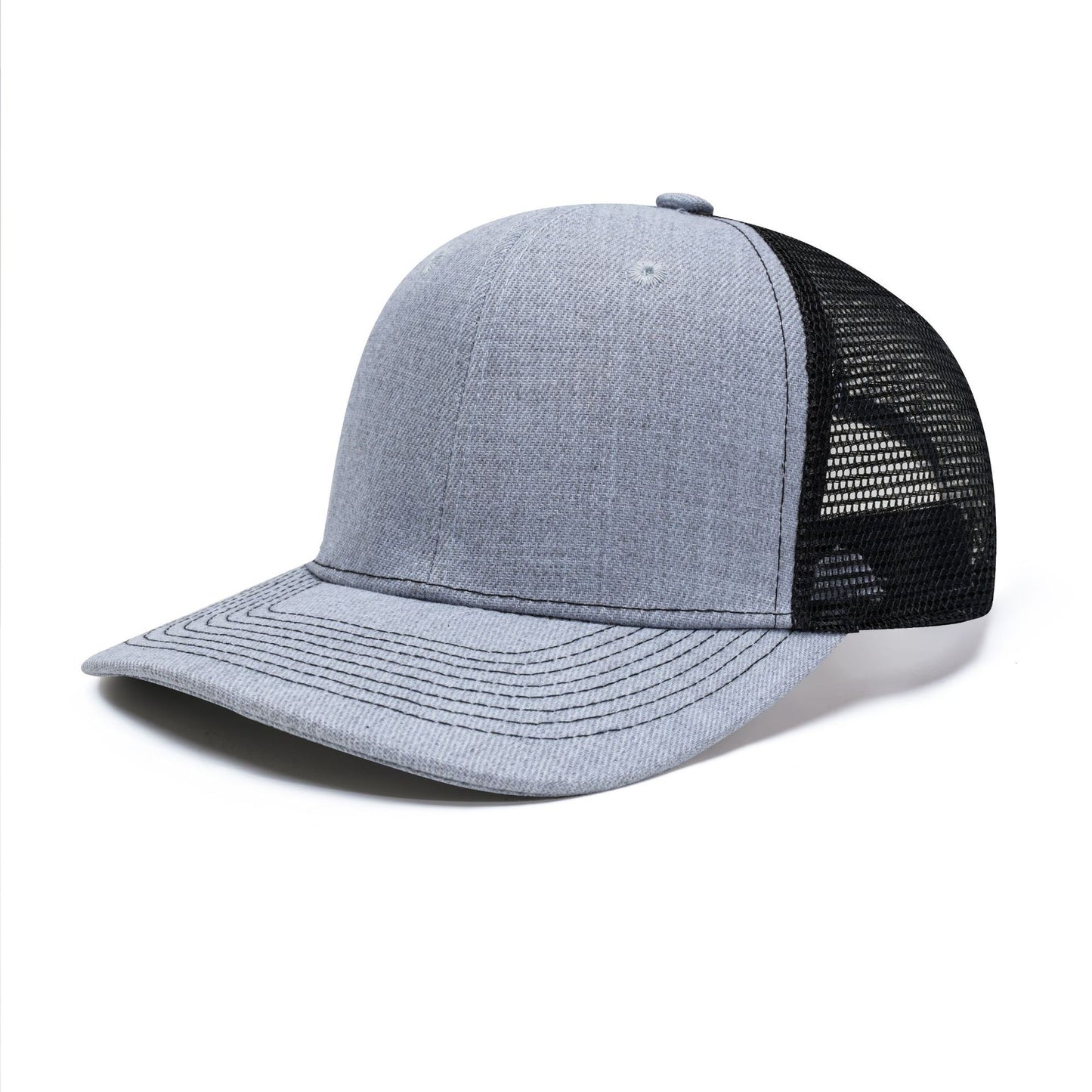 Classic Gray Mesh Trucker Baseball Cap Adjustable