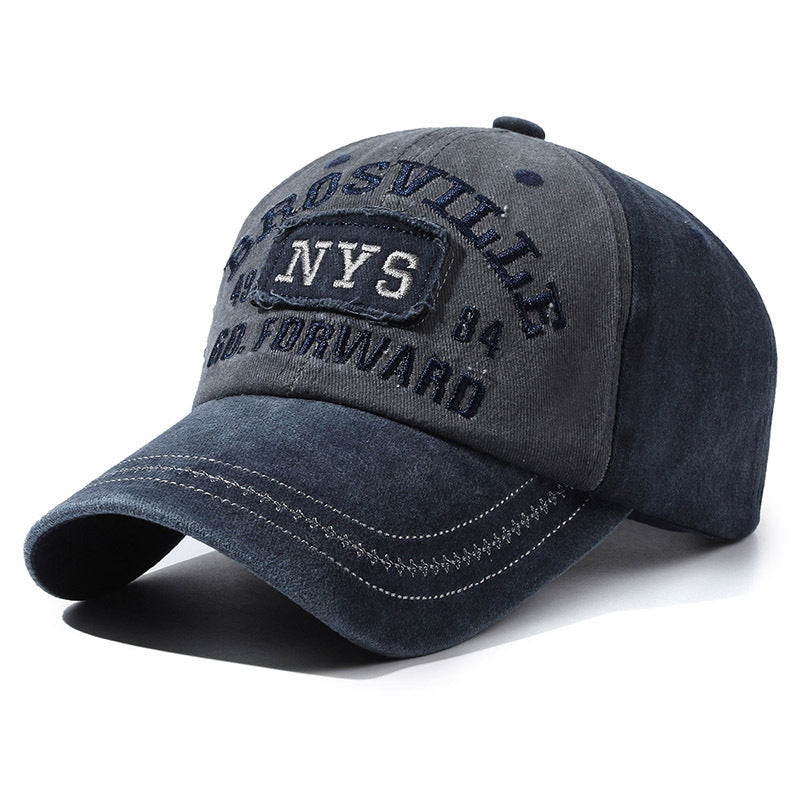 Vintage Distressed NYS Embroidered Baseball Cap