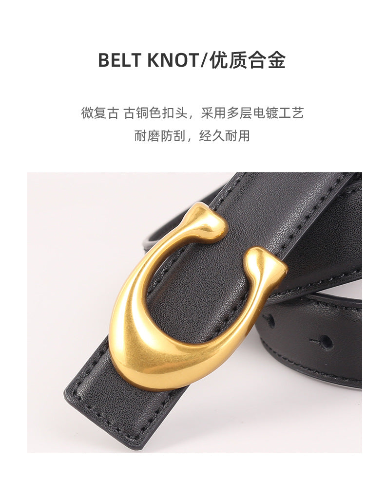 Women's Genuine Cowhide Leather Belt