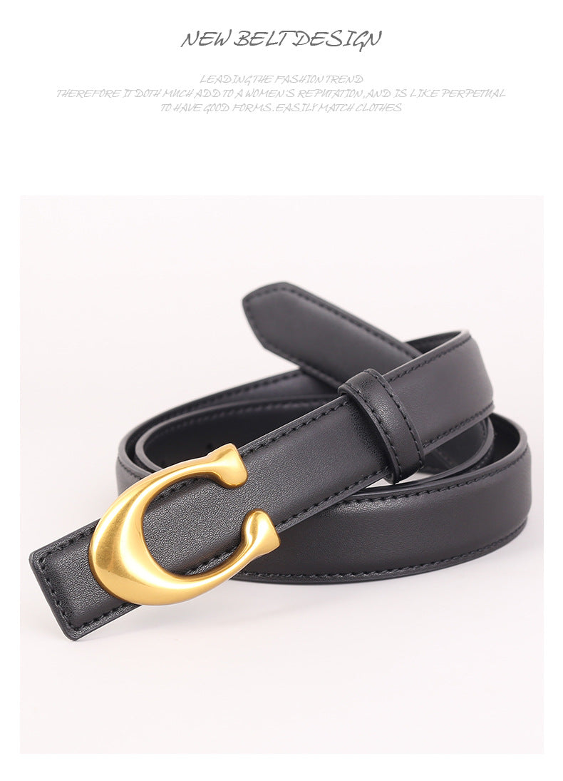 Women's Genuine Cowhide Leather Belt