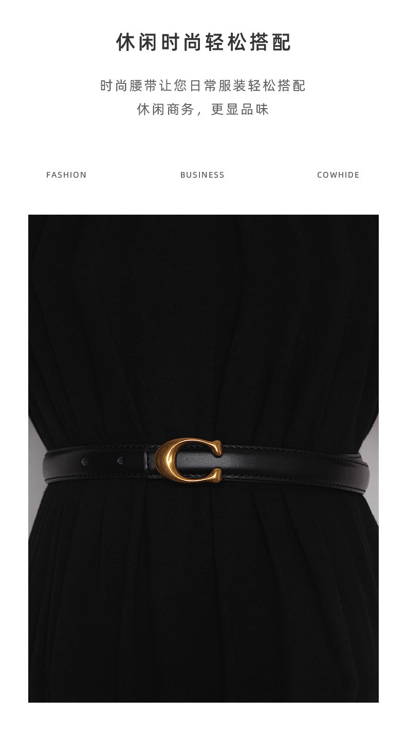 Women's Genuine Cowhide Leather Belt