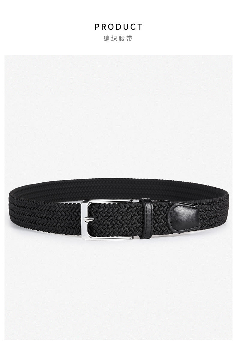 Unisex Braided Stretch Casual Belt