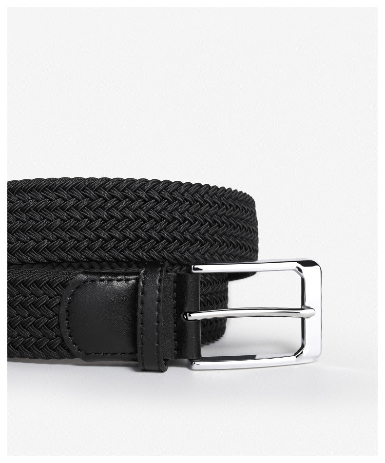 Unisex Braided Stretch Casual Belt