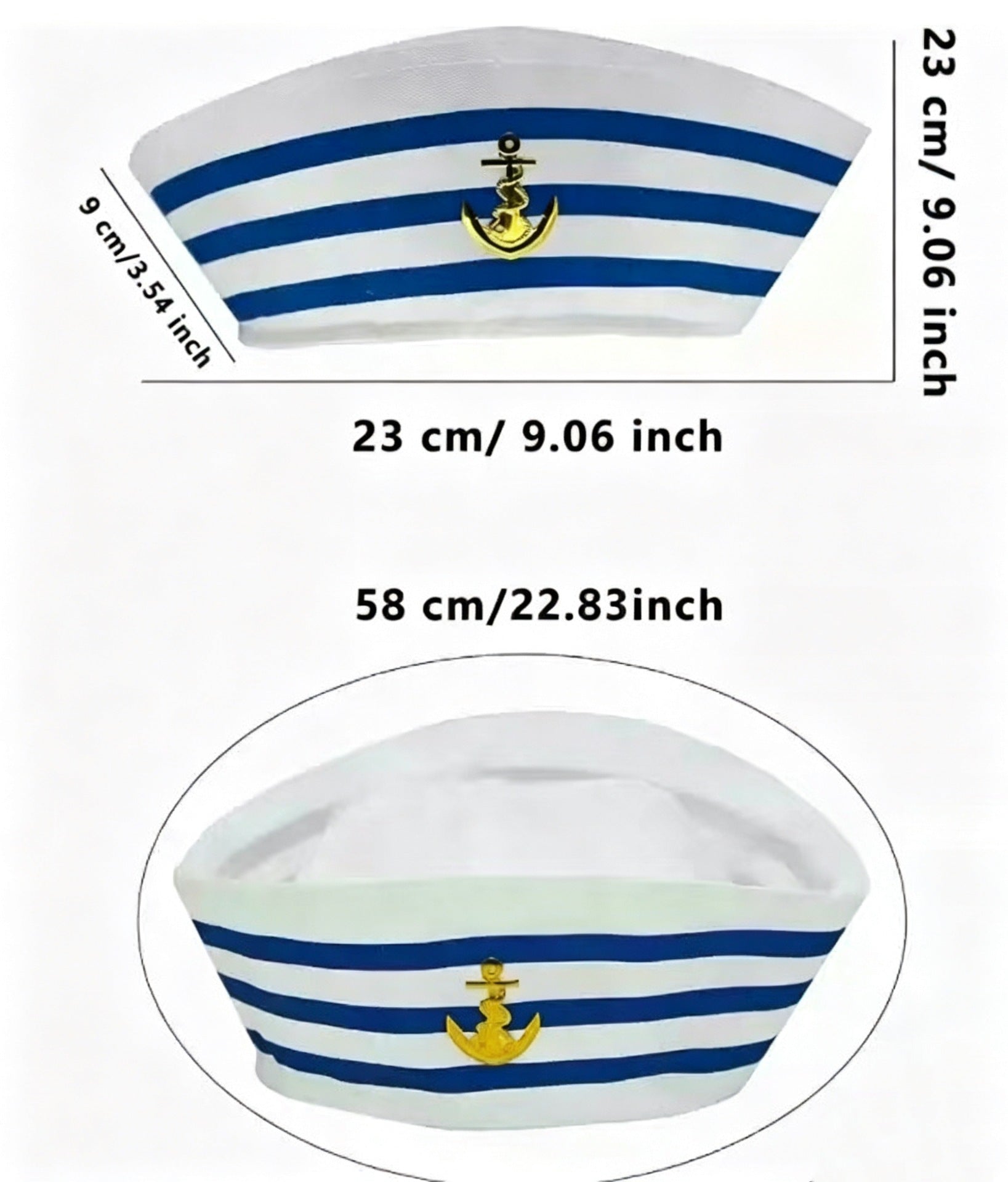 Classic Striped Sailor Costume Hat