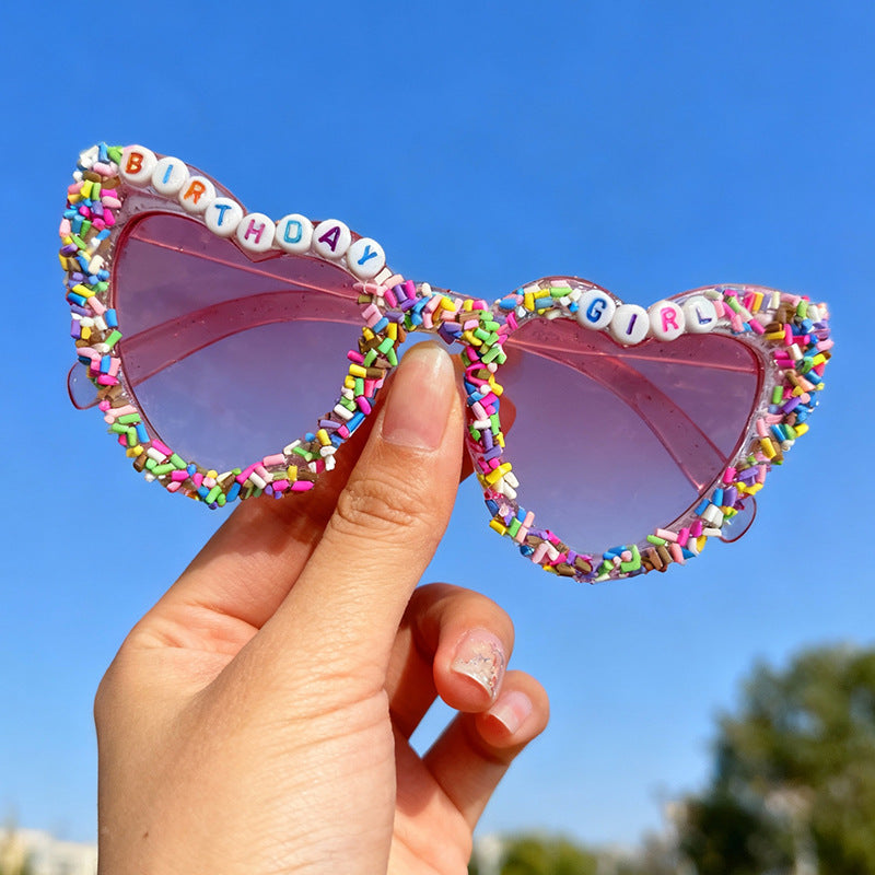 Birthday Girl Sprinkle Cat Eye Party Sunglasses