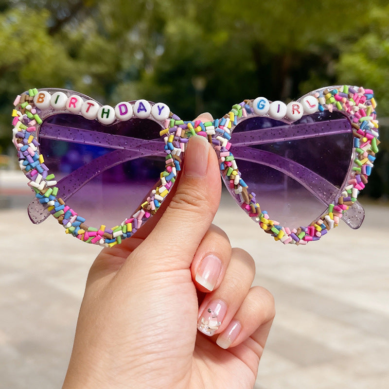 Birthday Girl Sprinkle Cat Eye Party Sunglasses