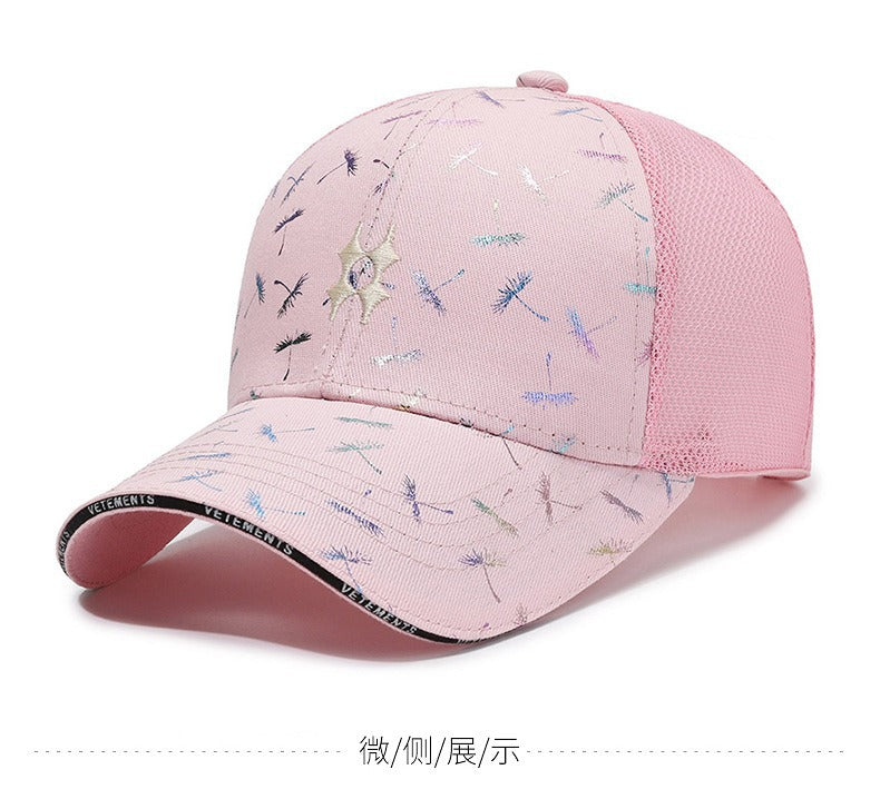 Dragonfly Print Mesh Baseball Cap for Outdoor