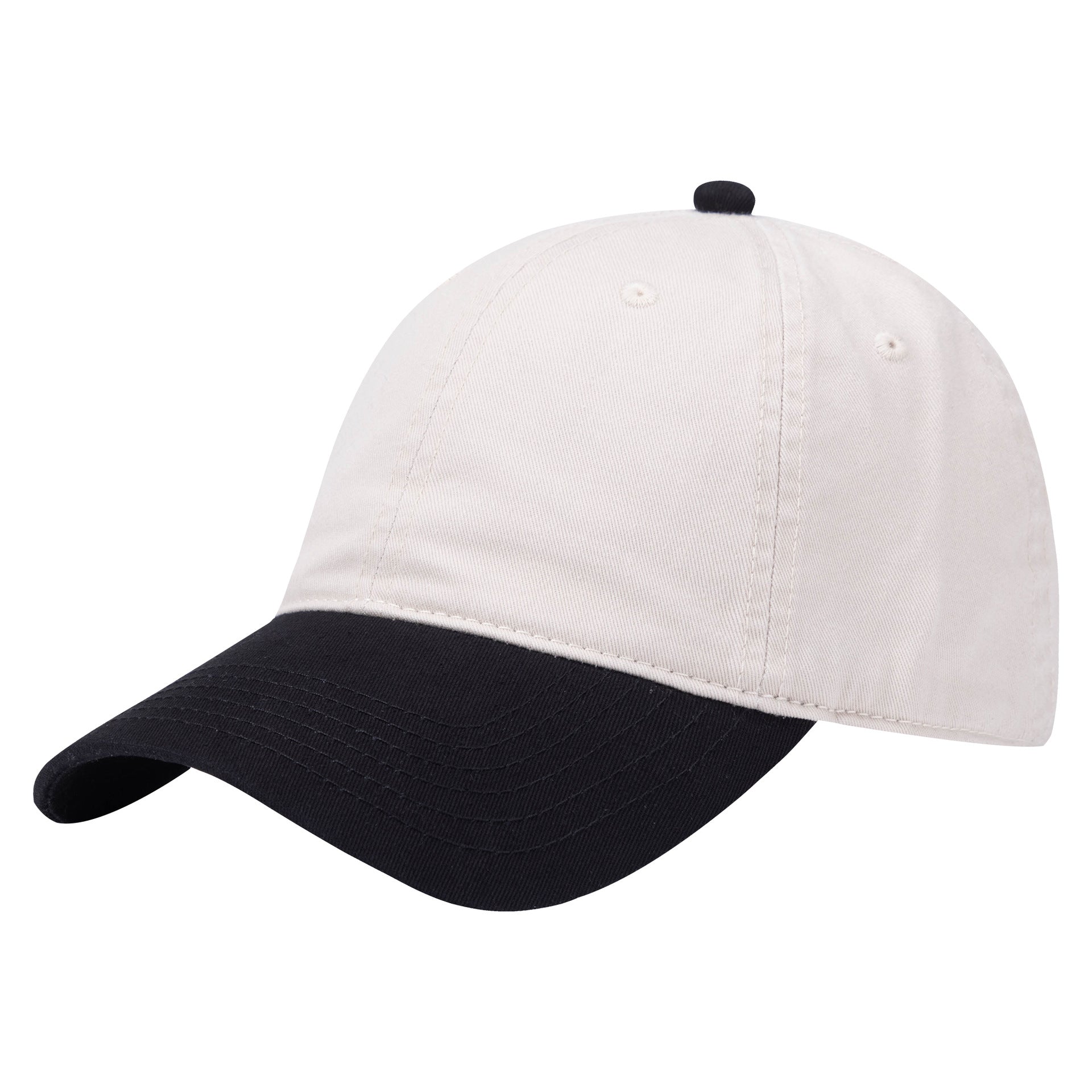 Two Tone Adjustable Cotton Baseball Cap for Adults