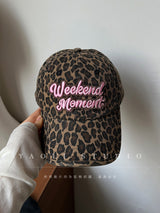 Leopard Print Baseball Cap with Embroidery