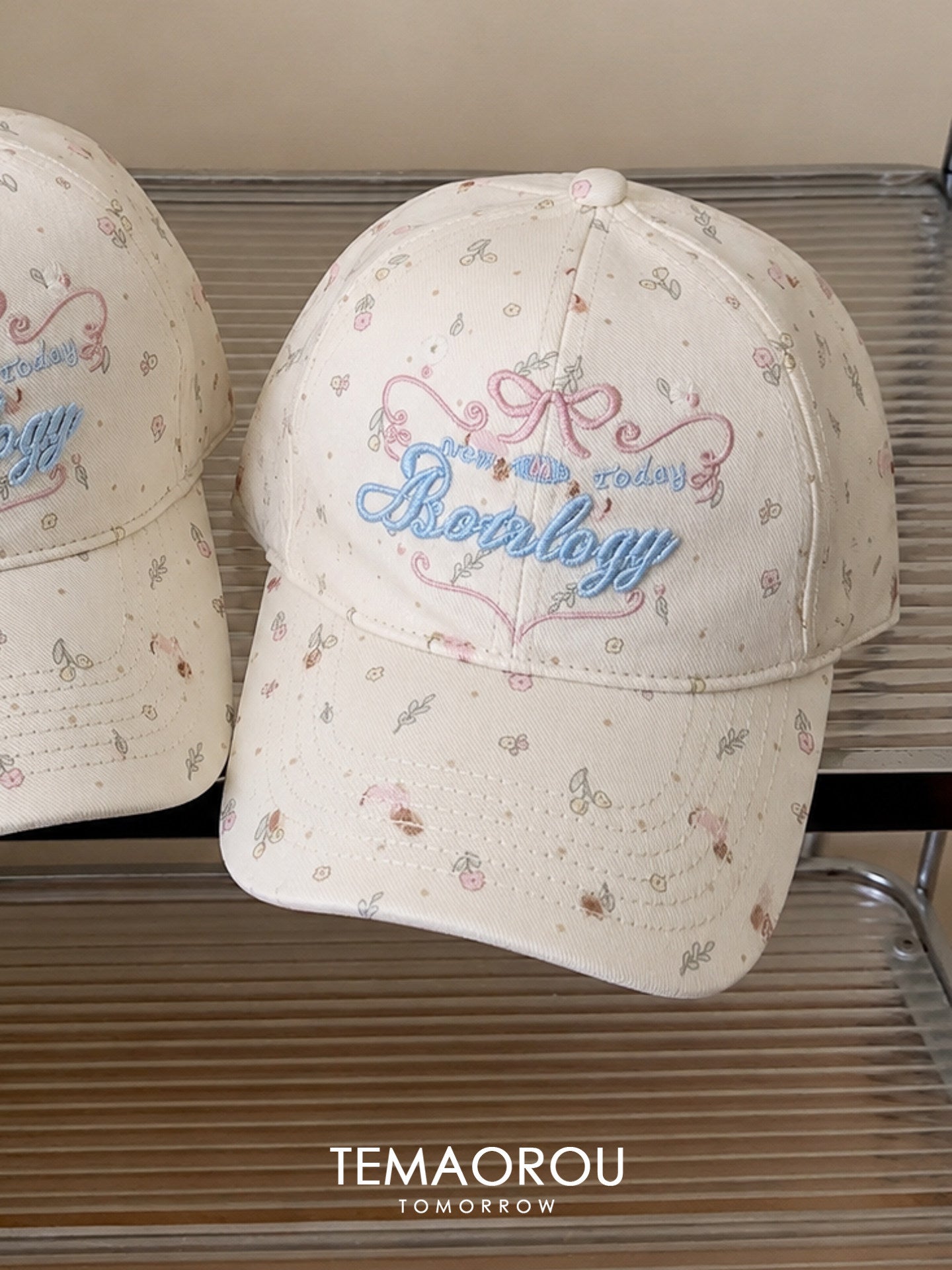 Floral Embroidered Baseball Cap